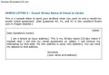 Sample Letter of Intent to Vacate