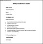 Sample Marketing Consultant Resume Template