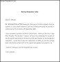 Sample Nursing Resignation Letter