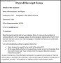 Sample Payroll Receipt Form