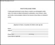 Sample Photo Release Form Format