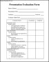 Sample Presentation Evaluation Form