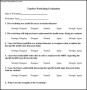 Sample Printable Work Shop Evaluation Template