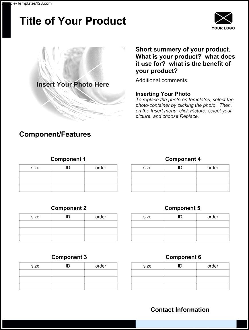 product-sheet-template-word