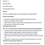 Sample Purchasing Agent Resume Template