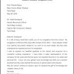 Sample Research Assistant Resignation Letter