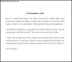 Sample Resignation Letter