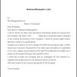 Sample Retirement Resignation Letter