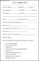 Sample Service Complaint Form