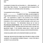 Sample Staff Memeber Appointment Letter