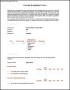 Sample Student Course Evaluation Form