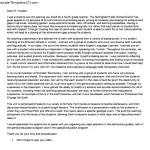 Sample Teacher Cover Letter Example