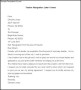 Sample Teacher Resignation Letter Format