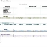 Sample Travel Itinerary Template