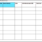 Sample Trip Itinerary Template Word