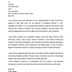 Sample of Academic Adviser Cover Letter