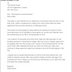 Sample of Landlord Lease Termination Letter