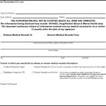 Sample of Medical Records Release Form