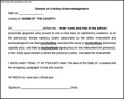 Sample of a Notary Acknowledgement