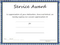 Service Award Certificate Template