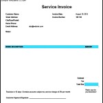 Service Invoice Template Doc