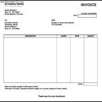 Service Invoice Template Pdf