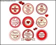 Set of valentine’s day love labels