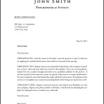 Short Stylish Latex Cover Letter PDF Template Free Download