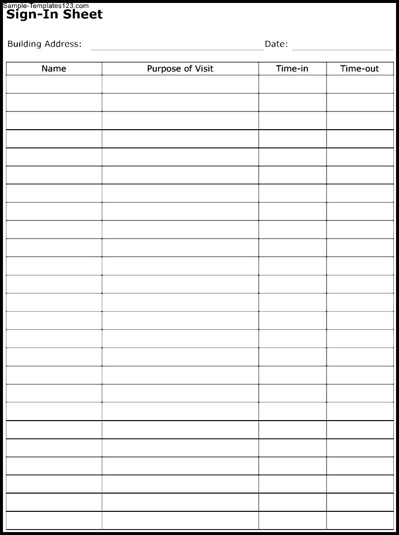 Sign In Sheet Template 21 Download Free Documents In Pdf Word Excel Riset