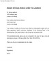 Simple 30 Days Notice Letter To Landlord