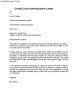 Simple Credit Card Authorization Letter