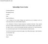 Simple Internship Cover Letter Example