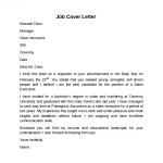 Simple Job Cover Letter Example
