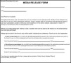 Simple Media Release Form