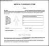 Simple Medical Clearance Form