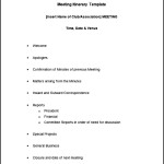 Simple Meeting Itinerary Template Download