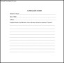 Simple Patient Complaint Form