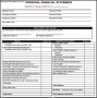 Simple Personal Financial Statement Form