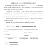 Simple Personal Guarantee Form