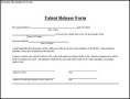 Simple Talent Release Form