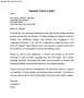 Simple Teacher Cover Letter Example
