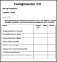 Simple Training Evaluation PDF Template