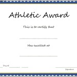 Sports – Athletic Award Certificate Template