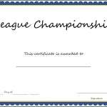 Sports – League Championship Certificate Template