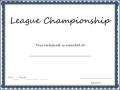 Sports – League Championship Certificate Template