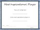 Sports – Most Inspirational Player Certificate Template