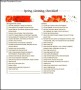 Spring Cleaning List Template