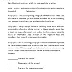 Standard Business Letter Format Template