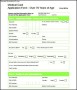 Standard Medical Application Form