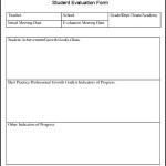 Student Evaluation Form Example